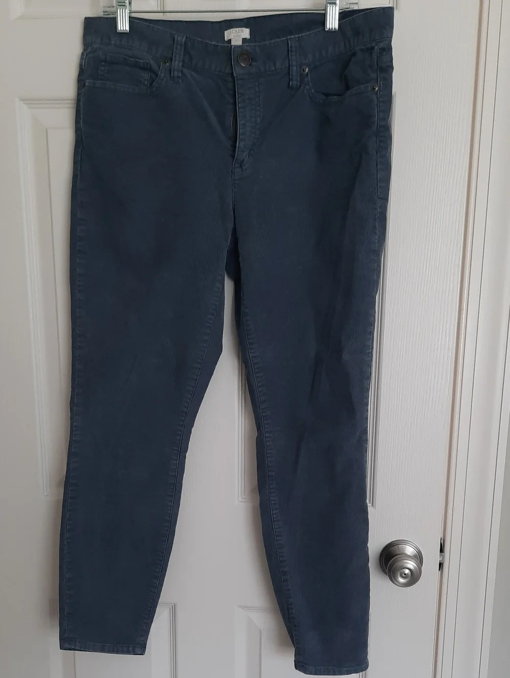 J. Crew Skinny Cords in Grey-Blue